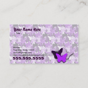 Lila Schmetterlings-Geschäfts-Karte Visitenkarte