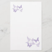 Lila Schmetterlings-Lavendel-Farne Briefpapier (Vorderseite)
