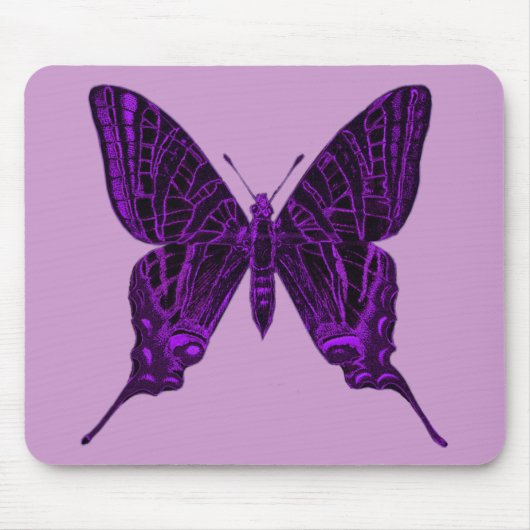 Lila-Schmetterlings-Mauspad Mousepad (Vorne)