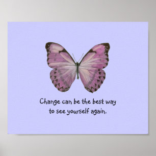 Lila Schmetterlings-Plakat Poster