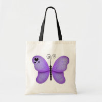 Lila Schmetterlings-Tasche