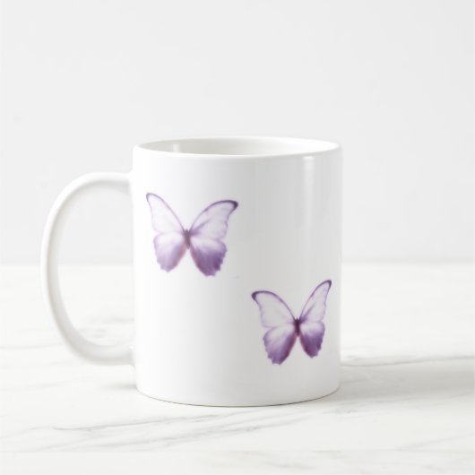 Lila-Schmetterlings-Tasse Kaffeetasse (Links)
