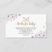 Lila Schmetterlingsbücher Begleitkarte (Vorderseite)