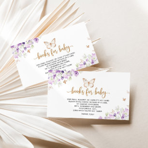 Lila Schmetterlingsbücher Begleitkarte