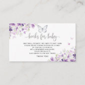 Lila Schmetterlingsbücher für die Beibehaltung von Begleitkarte (Vorderseite)