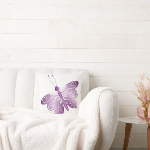 Lila Schmetterlingsdesign Kissen