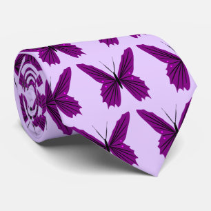 Lila Schmetterlingsdesign Krawatte