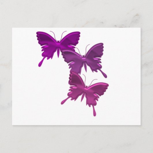 Lila Schmetterlingsdesign Postkarte (Vorderseite)