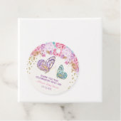 Lila Schmetterlingsdusche aus Rosa Gold Geschenkanhänger (Beispiel)