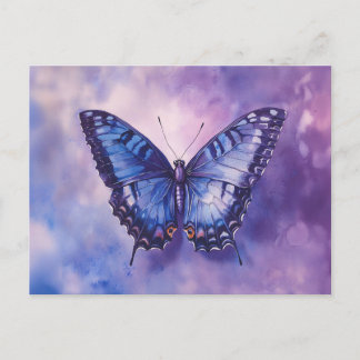 Lila Schmetterlingsfarbe Postkarte