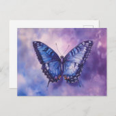 Lila Schmetterlingsfarbe Postkarte (Vorne/Hinten)