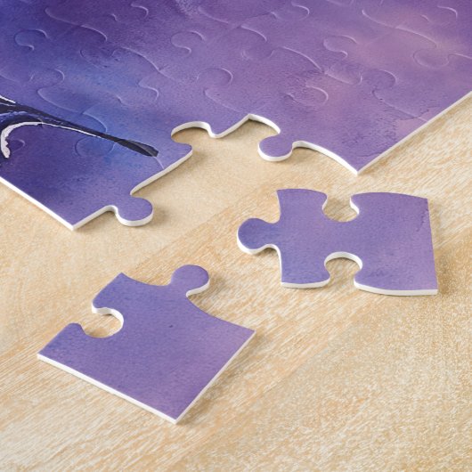 Lila Schmetterlingsfarbe Puzzle (Seite)