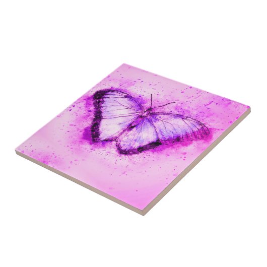 Lila-Schmetterlingsfliese Fliese (Seite)