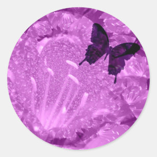 Lila Schmetterlingsflügel Aufkleber