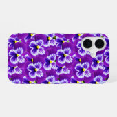 Lila Schmetterlingsförmige Stiefmütterchen, iPhone 16 Hülle (Rückseite (Horizontal))