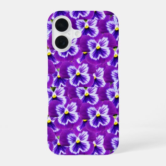 Lila Schmetterlingsförmige Stiefmütterchen, iPhone 16 Hülle (Rückseite)