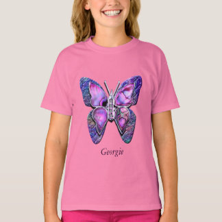 Lila Schmetterlingsfunkel Shirt