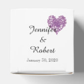 Lila Schmetterlingsherz Gastgeschenk Hochzeit Geschenkschachtel (Oben)