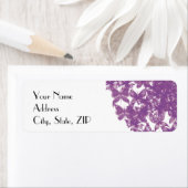 Lila Schmetterlingsherz Rücksendeadresse (Insitu)