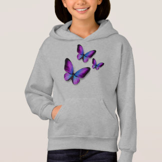 Lila Schmetterlingsjunge Hoodie
