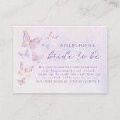 Lila Schmetterlingskrebs-Brautparty Begleitkarte (Vorderseite)