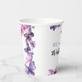 Lila Schmetterlingsmädchen Pappbecher (Rechts)