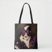 Lila Schmetterlingsmasquerade Tasche (Vorderseite)