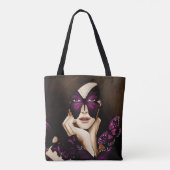 Lila Schmetterlingsmasquerade Tasche (Rückseite)