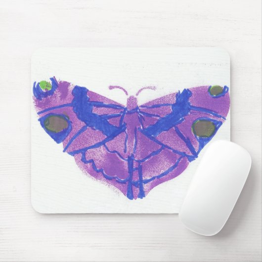lila SchmetterlingsMausunterlage Mousepad (Mit Mouse)