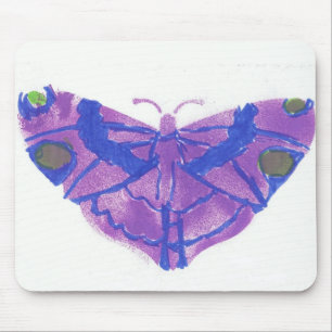 lila SchmetterlingsMausunterlage Mousepad
