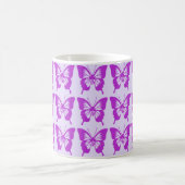 Lila Schmetterlingsmuster Kaffeetasse (Mittel)