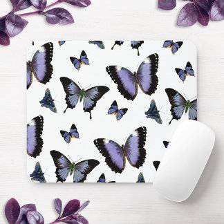Lila Schmetterlingsmuster Mousepad