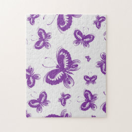 Lila Schmetterlingsmuster Puzzle