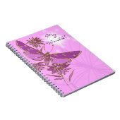 Lila SchmetterlingsNotebook Notizblock (Rechte Seite)