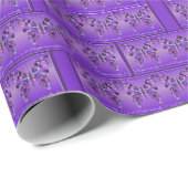 Lila Schmetterlingspapier 31 Geschenkpapier (Rolleneckpunkt)