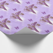 Lila Schmetterlingspapier Geschenkpapier (Ecke)