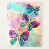 Lila Schmetterlingsplaner mit benutzerdefiniertem  Planer (Rückseite)