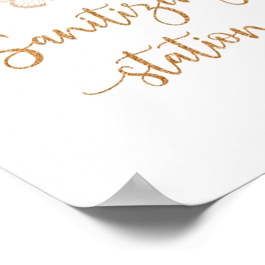 Lila Schmetterlingsplatz Poster (Ecke)