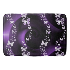 Lila Schmetterlingswirbel Badematte