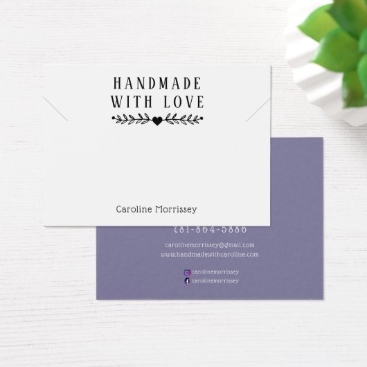 Lila Schmuckkarte (Schreibtisch)