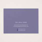 Lila Schmuckkarte (Rückseite)