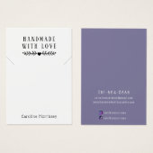 Lila Schmuckkarte (Vorne & Hinten)