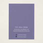 Lila Schmuckkarte (Rückseite)