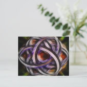 Lila Schmutz Triquetra Postkarte (Stehend Vorderseite)