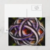 Lila Schmutz Triquetra Postkarte (Vorne/Hinten)