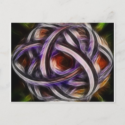 Lila Schmutz Triquetra Postkarte (Vorderseite)