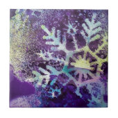 Lila Schnee Fliese (Vorderseite)