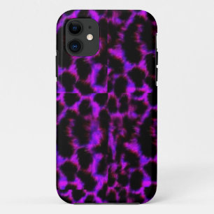 Lila Schnee-Leopard iPhone 11 Hülle