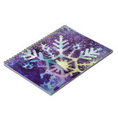 Lila Schnee-Mixed-Media-Kunst Notizblock (Linke Seite)