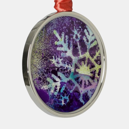 Lila Schnee Ornament Aus Metall (Rechts)